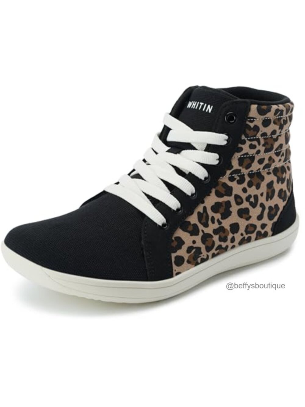 Wide High-Top Canvas Barefoot Sneakers Lace-Up Minimalist Comfort
